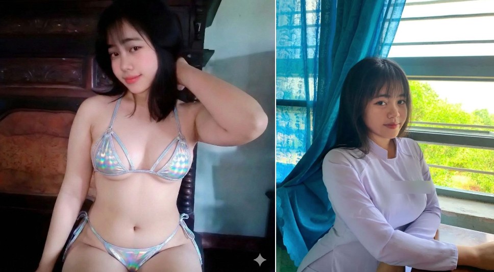 Em nữ sinh hiền ở trường dâm đãng ở nhà